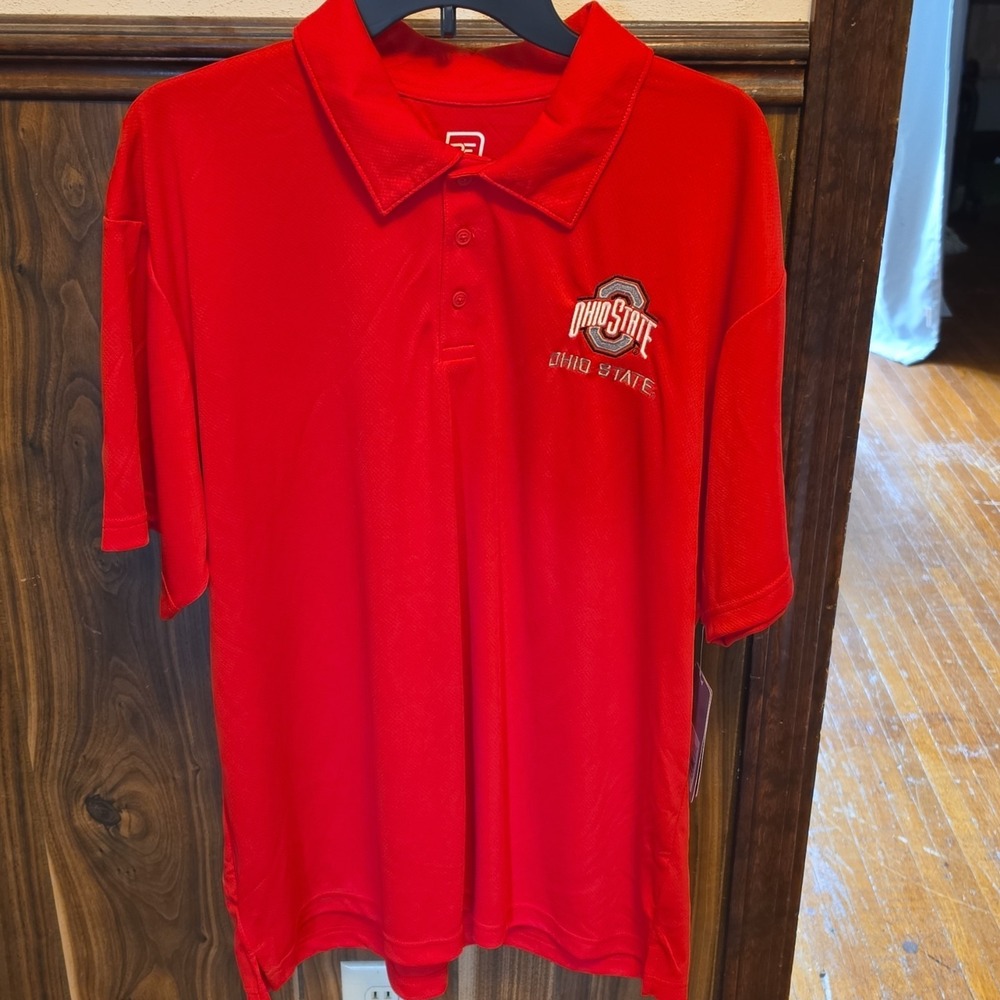 ProEdge Ohio State Buckeyes Men's Red Polo‎ Shirt 2XL Officially Licensed